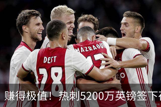 赚得极值！热刺5200万英镑签下荷兰国脚，后防线增强新赛季蓄势待发